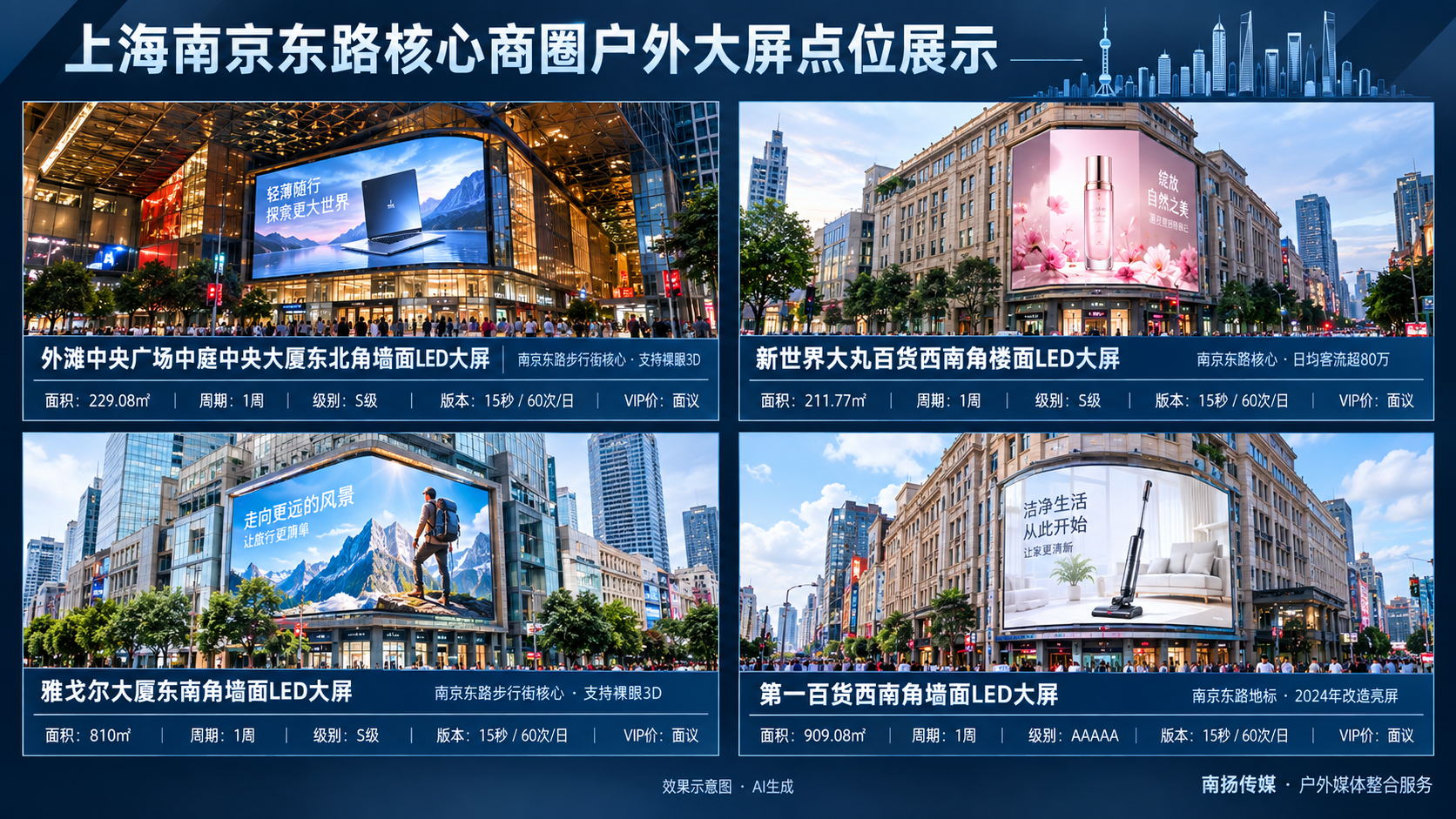 上海南京东路核心商圈户外大屏